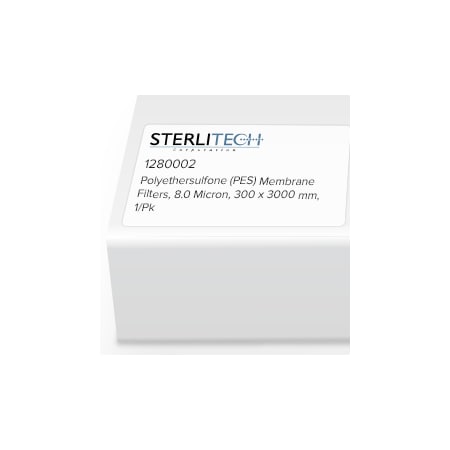 Sterlitech PES Membrane Filters, 8.0um, 300 x 3000mm, 1/Pk 1280002